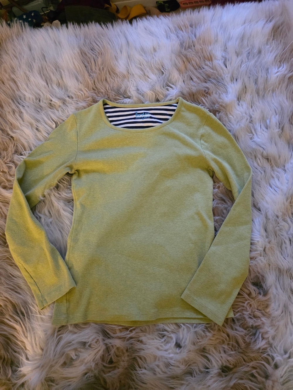 Boden Crewneck Sweater Lime Green Size 10 UK